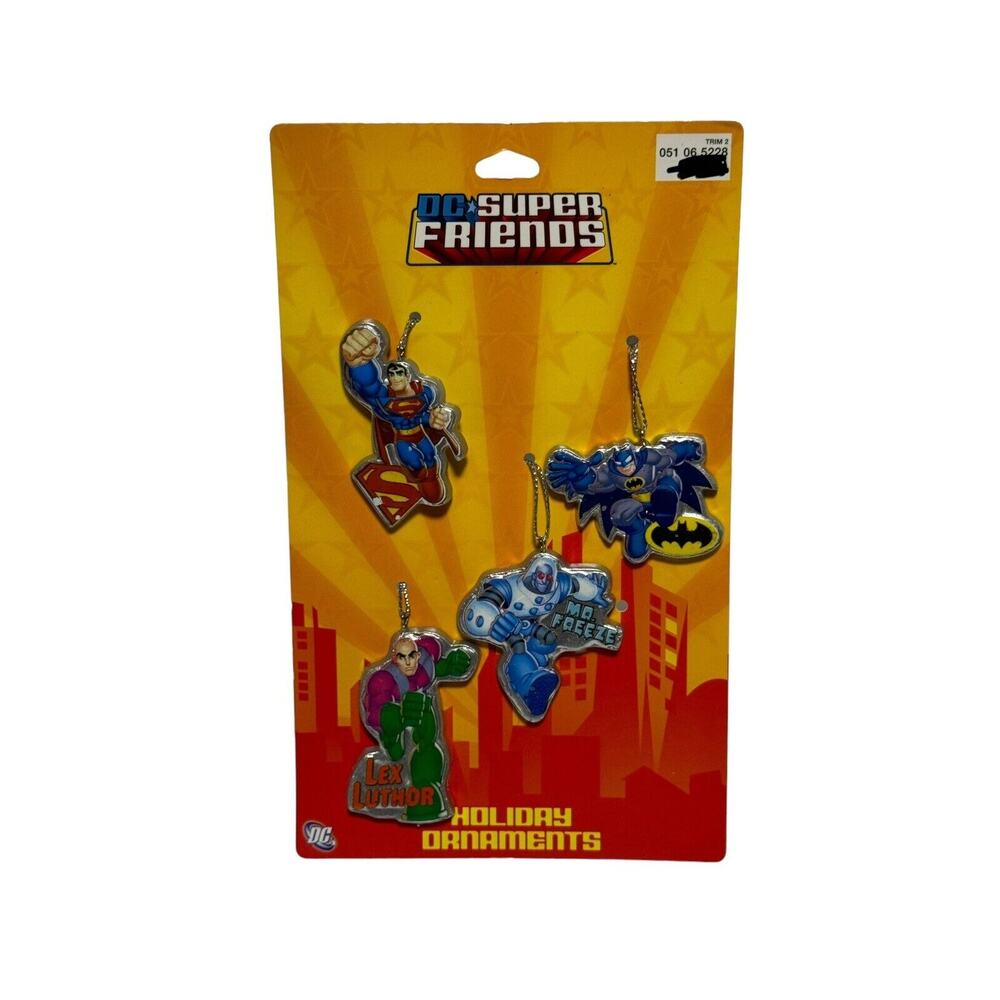 DC Super Hero Friends Christmas Ornaments New Batman Superman Lex Luther
